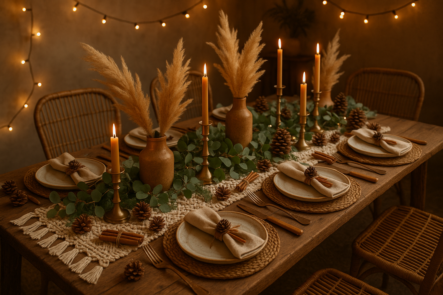 boho holiday entertaining